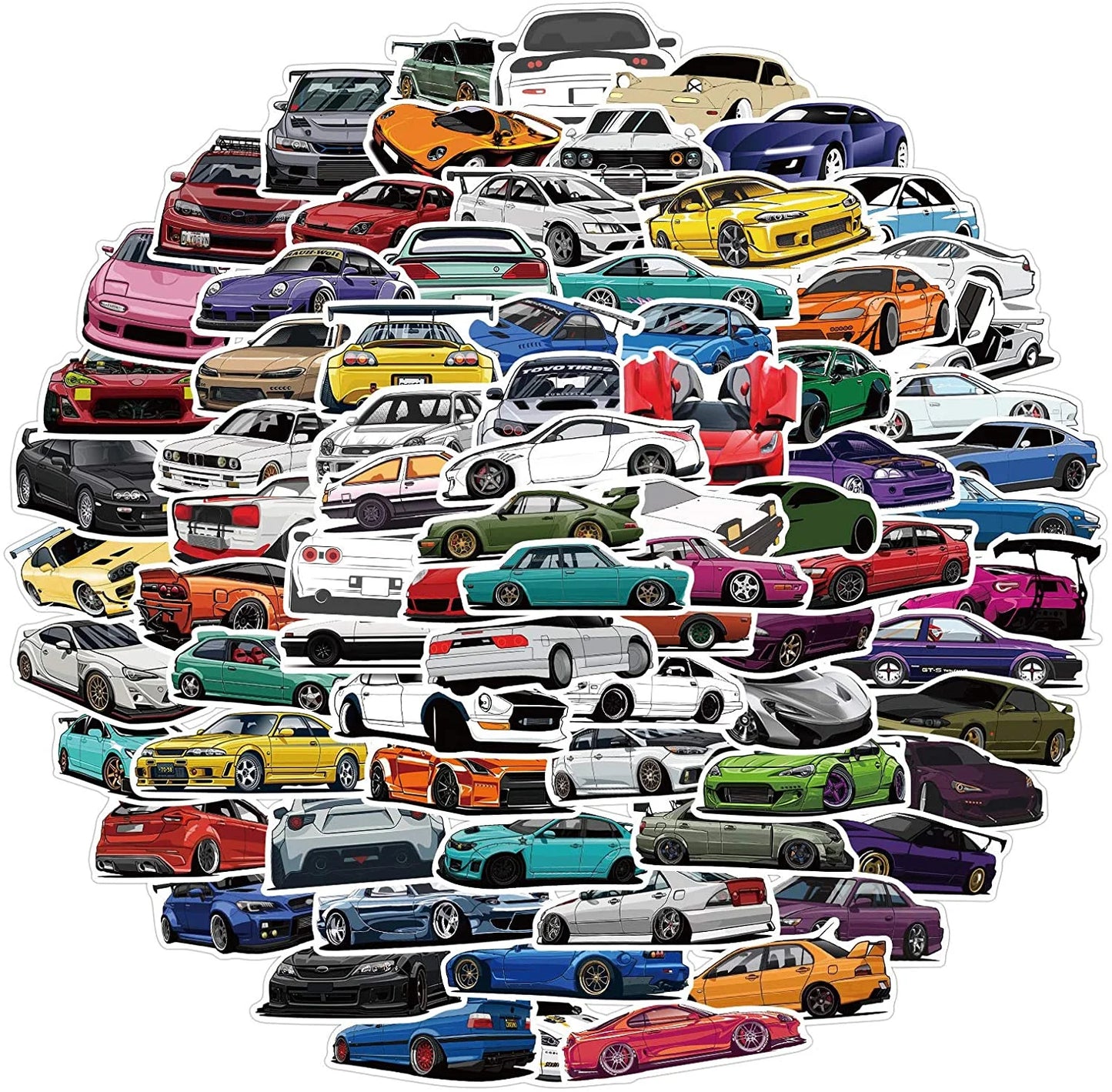 Nálepky 50ks JDM